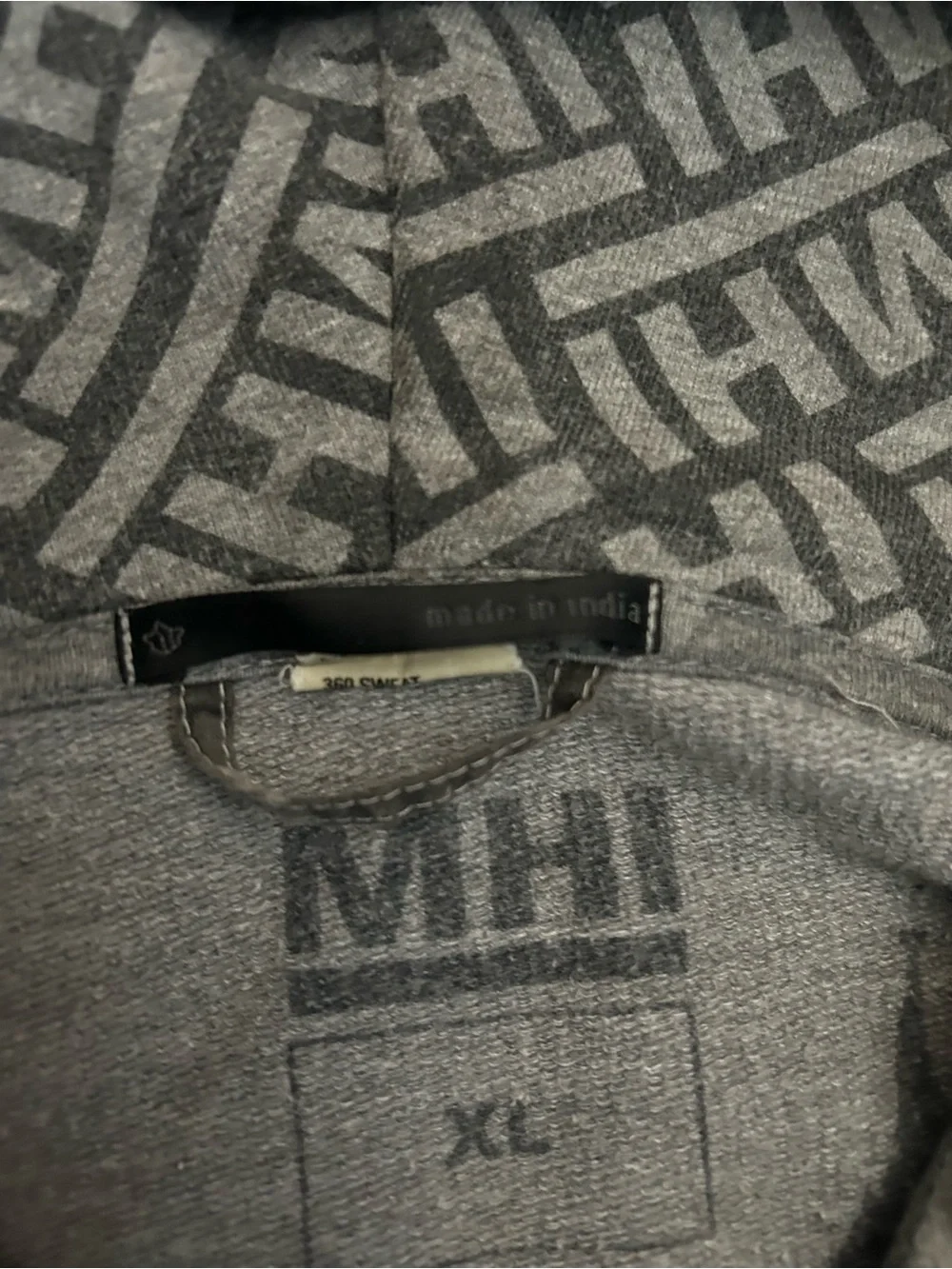 MAHARISHI Hardy Blechman Cotton monogram zip up hoodie XL
